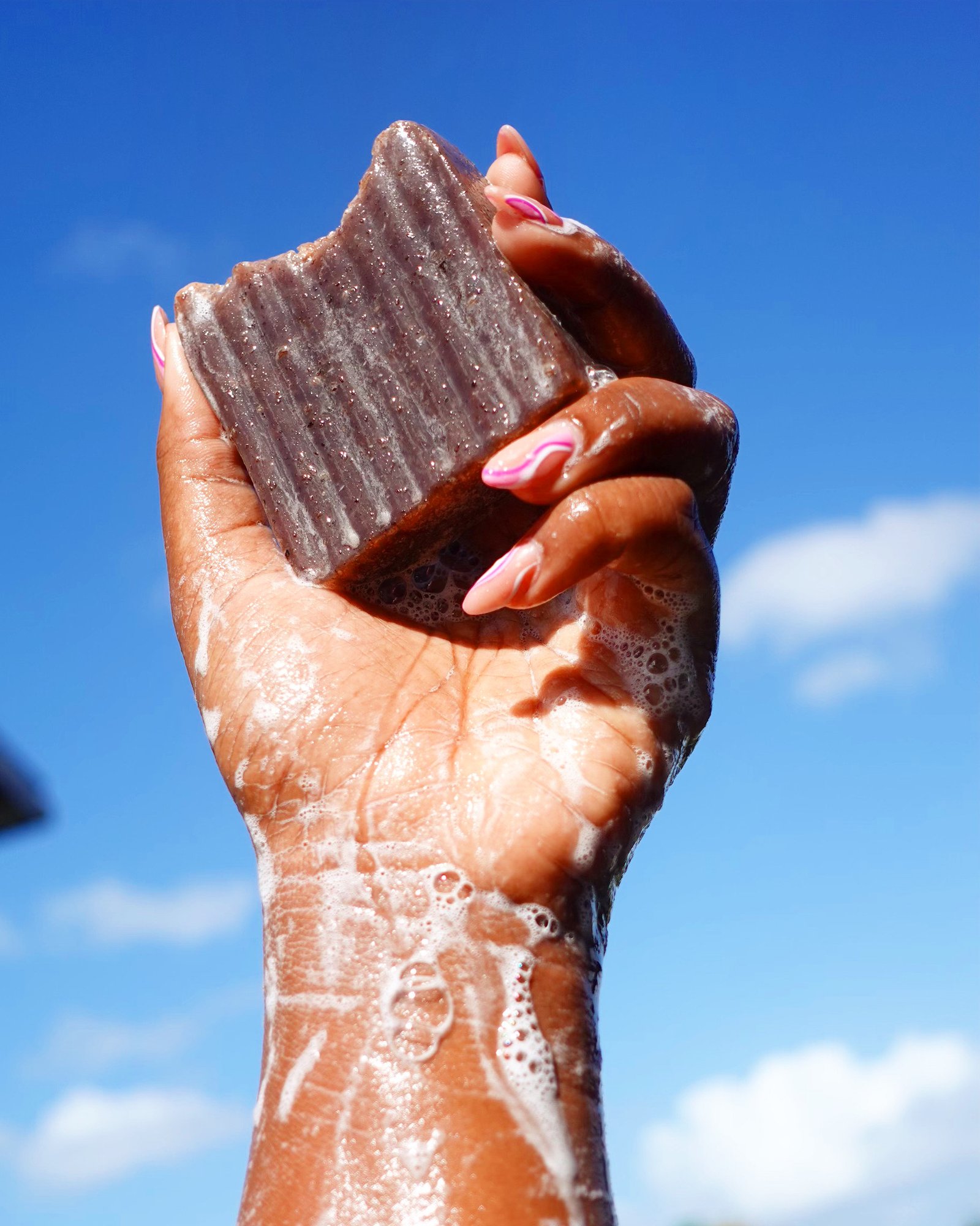 Nuba Caribbean Glow Baby Herbal Vegan Face and Body soap Aurora Soap for acne , acne cleanser